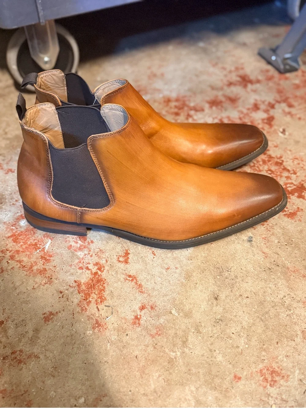 La Milano Men’s Size 13 Cognac Brown Chelsea Ankle Boots Dress Shoes